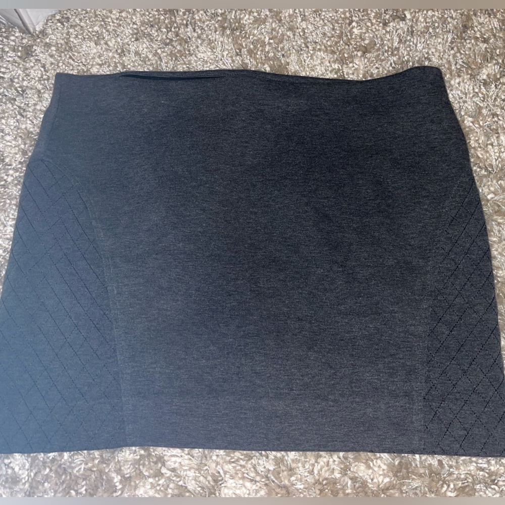 Simply Vera Vera Wang Dark Gray Textured Skirt